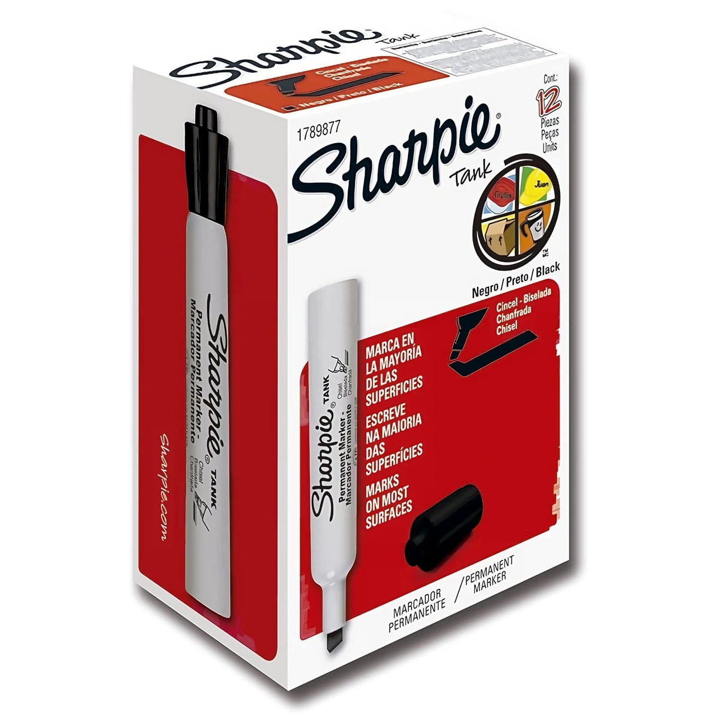Marcadores Sharpie Punta Fina Y Gruesa Cajas 12 Unidades