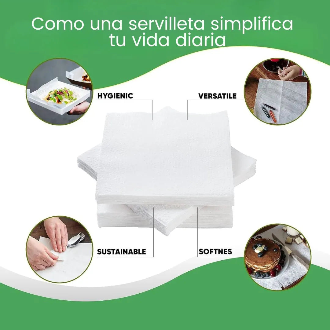 Servilletas Cuadradas Houselhold Napkins 120 x 2 capas x 12 paquetes