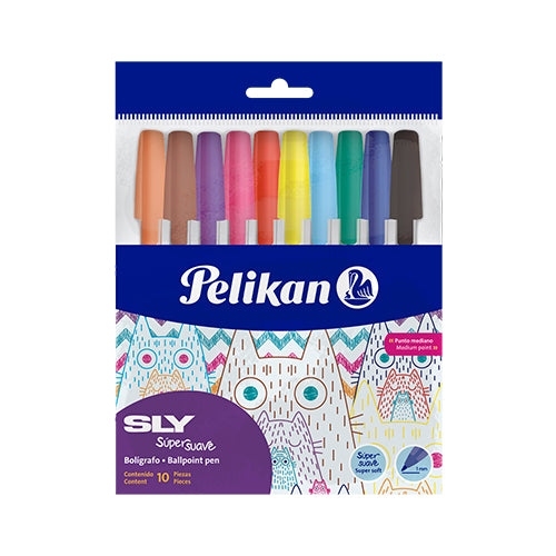 Bolígrafo Lapicero Pelikan Sly Colores Surtidos X 10 Unids