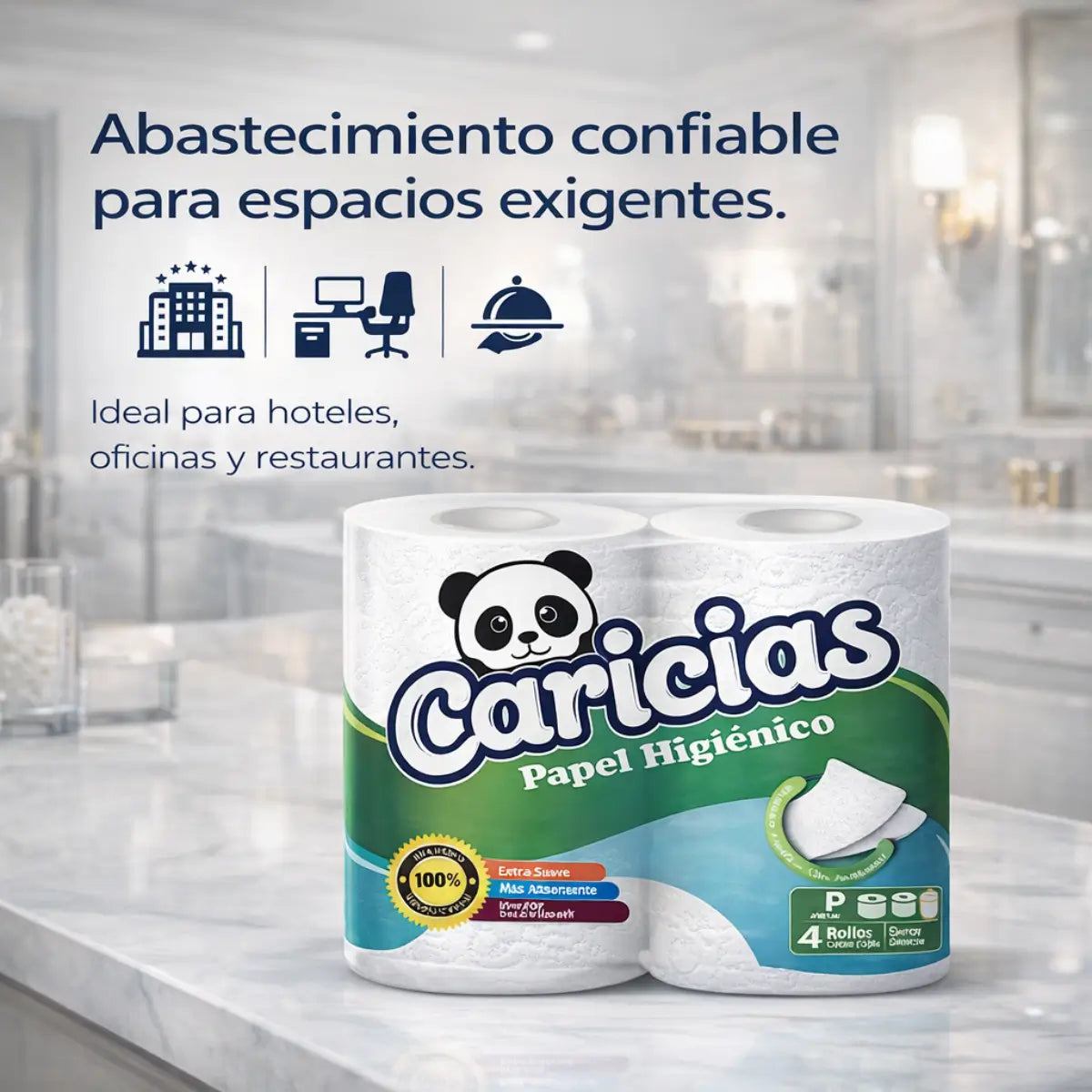 Papel Higiénico Caricias para uso comercial en propacaaos.com.
