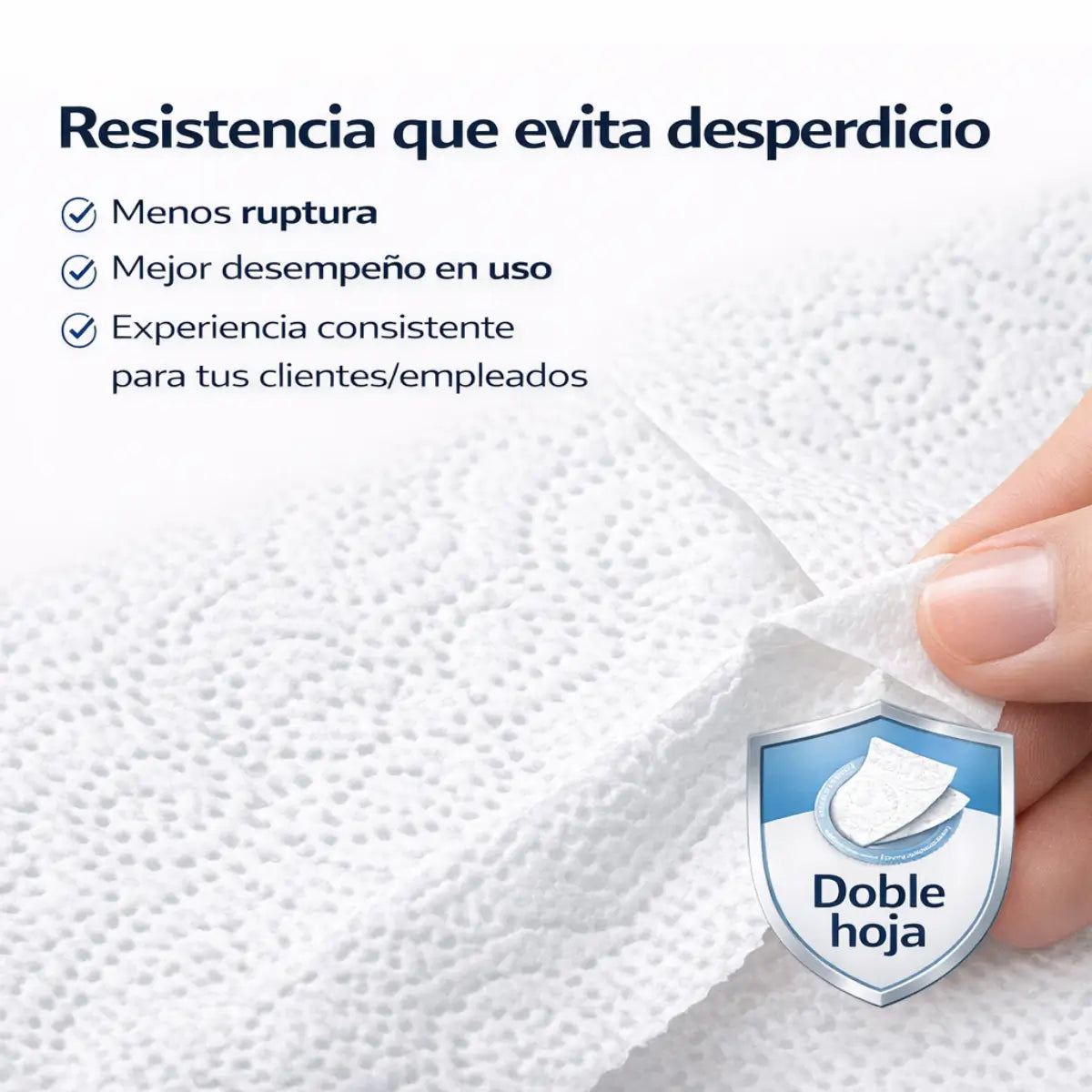 Detalle de suavidad Papel Higiénico Caricias 400 hojas en propacaaos.com.
