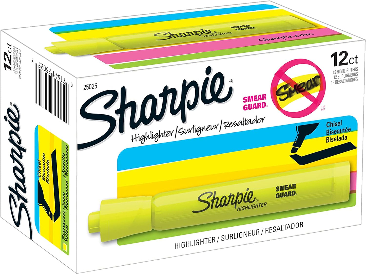 Resaltador Sharpie Caja X 12 Unidades