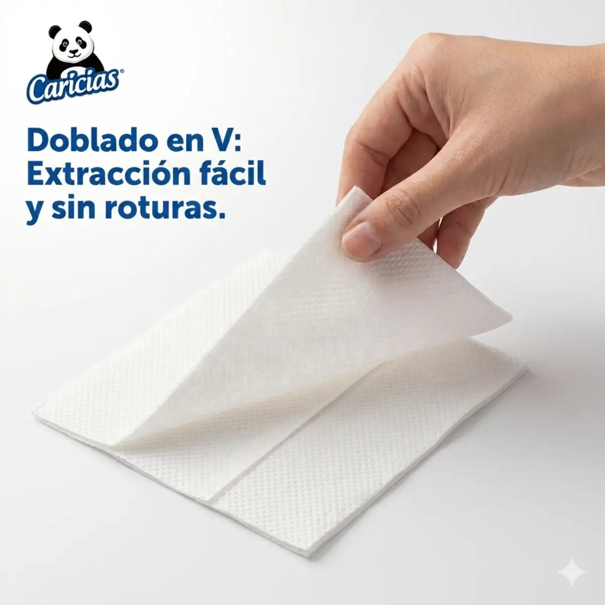 Foto de detalle de servilleta de papel Caricias pequeña y suave en propacaaos.com