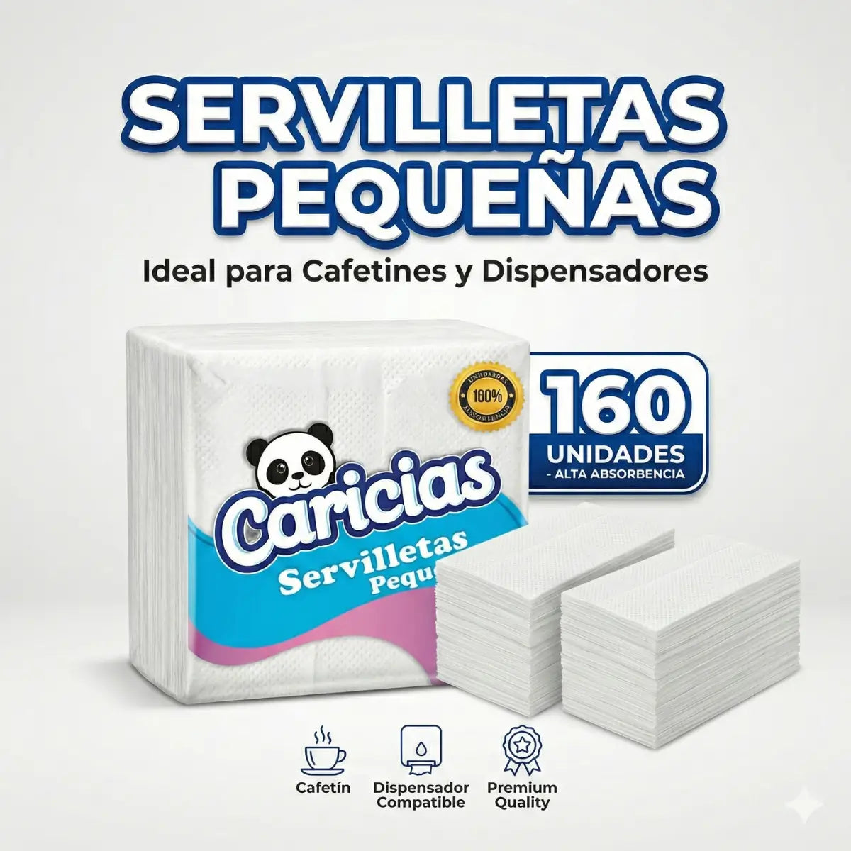 Foto de Servilletas Caricias Pequeñas 16 Paquetes X 160 en propacaaos.com