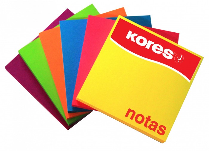 Taco De Notas Tipo Posit Adhesivas Kores-Printa 3x3 PuLG 350h