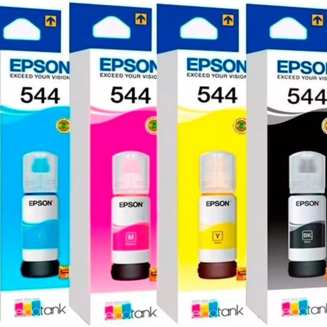 Tinta Epson 544 Para L3210 L3250 L3110 L3150 L1110 65 ML Kit x 4 Colores