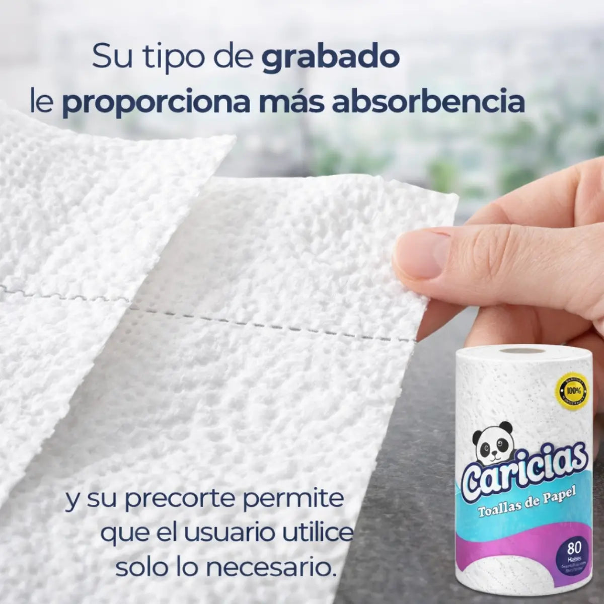  detalle de absorción y resistencia toallín Caricias en propacaaos.com